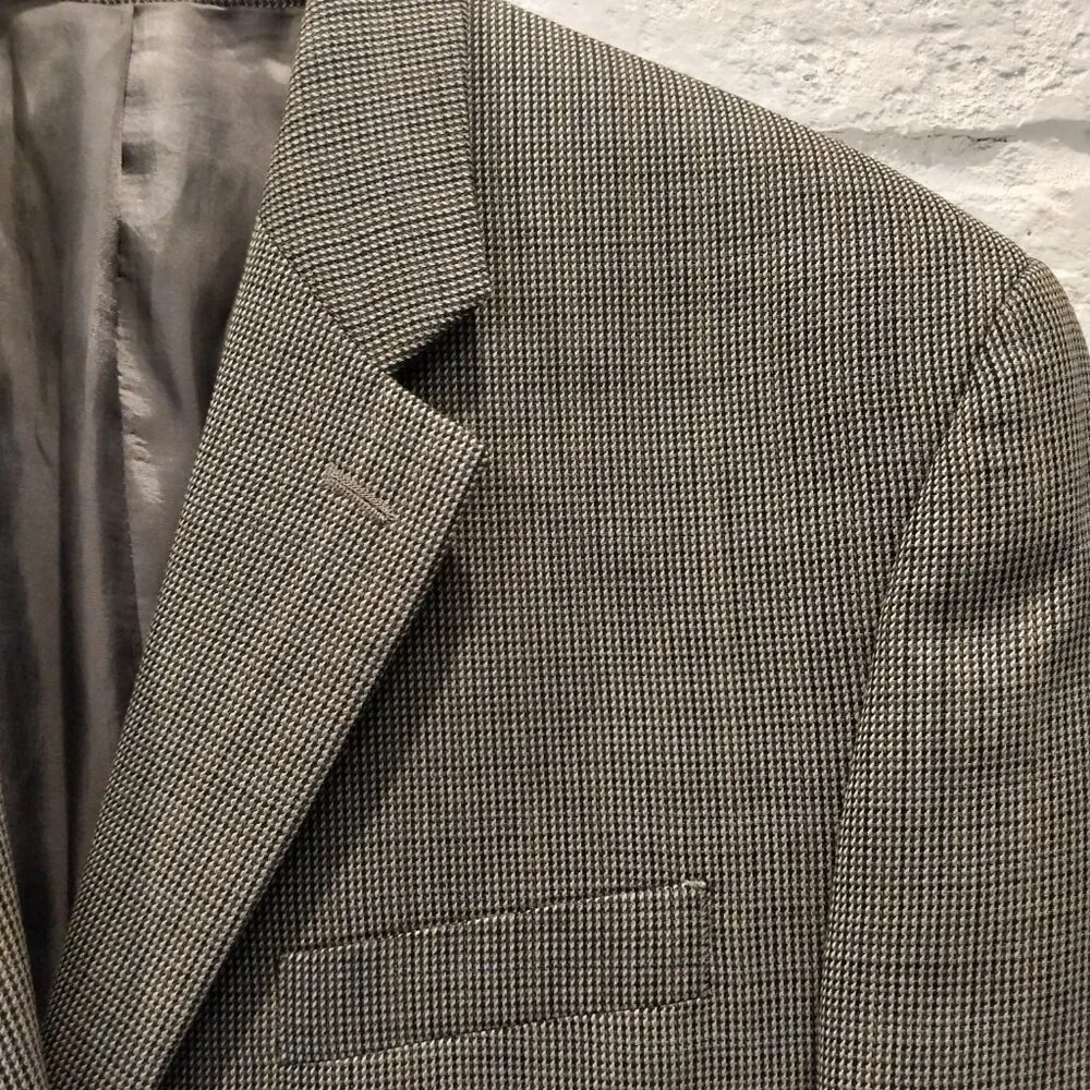 Ralph Lauren Sport Coat Blazer Jacket Mens 42 R Gray 2 Button Business 100% Wool